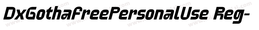 DxGothaFreePersonalUse Reg字体转换